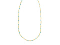 Blue Enamel Heart Charm Necklace