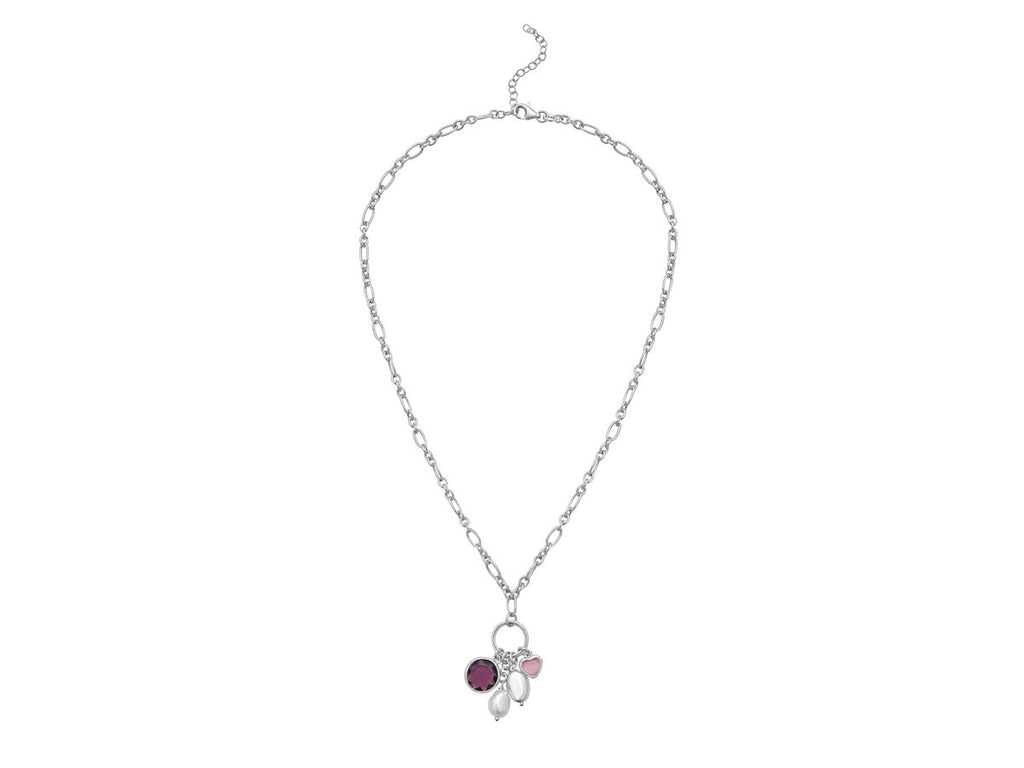 Minimalist CZ Charm Sterling Silver Necklace