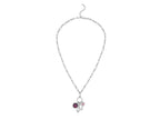 Minimalist CZ Charm Sterling Silver Necklace