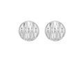 Sculpted Domed Disc Stud Earrings