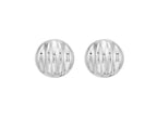Sculpted Domed Disc Stud Earrings