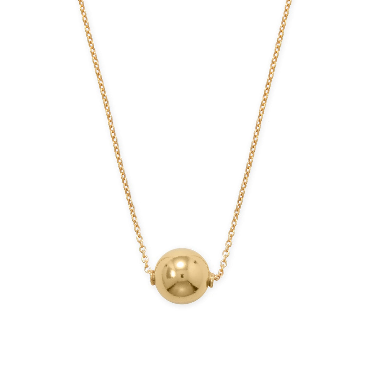 14 Karat Gold Plate Floating Bead Necklace
