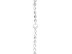 Moon Cut Bead Chain Necklace in Rhodium-Plated Sterling Silver (5.00 mm)