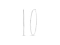 Seamless Sterling Silver Endless Hoop Earrings Rhodium