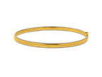 Minimalist Two-Tone 14K Bangle Bracelet 4.10mm