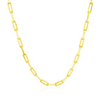 Gold Plated Paperclip Chain Necklace in Sterling Silver (2.50 mm)