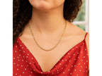 Gold Plated Paperclip Chain Necklace in Sterling Silver (2.50 mm)