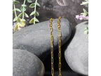 Gold Plated Paperclip Chain Necklace in Sterling Silver (2.50 mm)