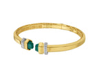 Art Deco Pyramid Diamond Cuff Bangle 0.14 CT