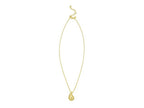 Puffed Raindrop CZ Silver Pendant Necklace
