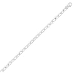 Squared Paperclip Chain Necklace in Sterling Silver (10.20 mm)