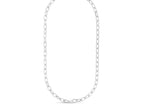 Squared Paperclip Chain Necklace in Sterling Silver (10.20 mm)