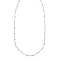 Blue Enamel Heart Sterling Silver Necklace