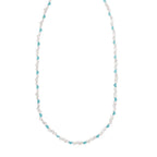 Blue Enamel Heart Sterling Silver Necklace
