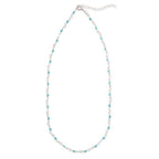 Blue Enamel Heart Sterling Silver Necklace