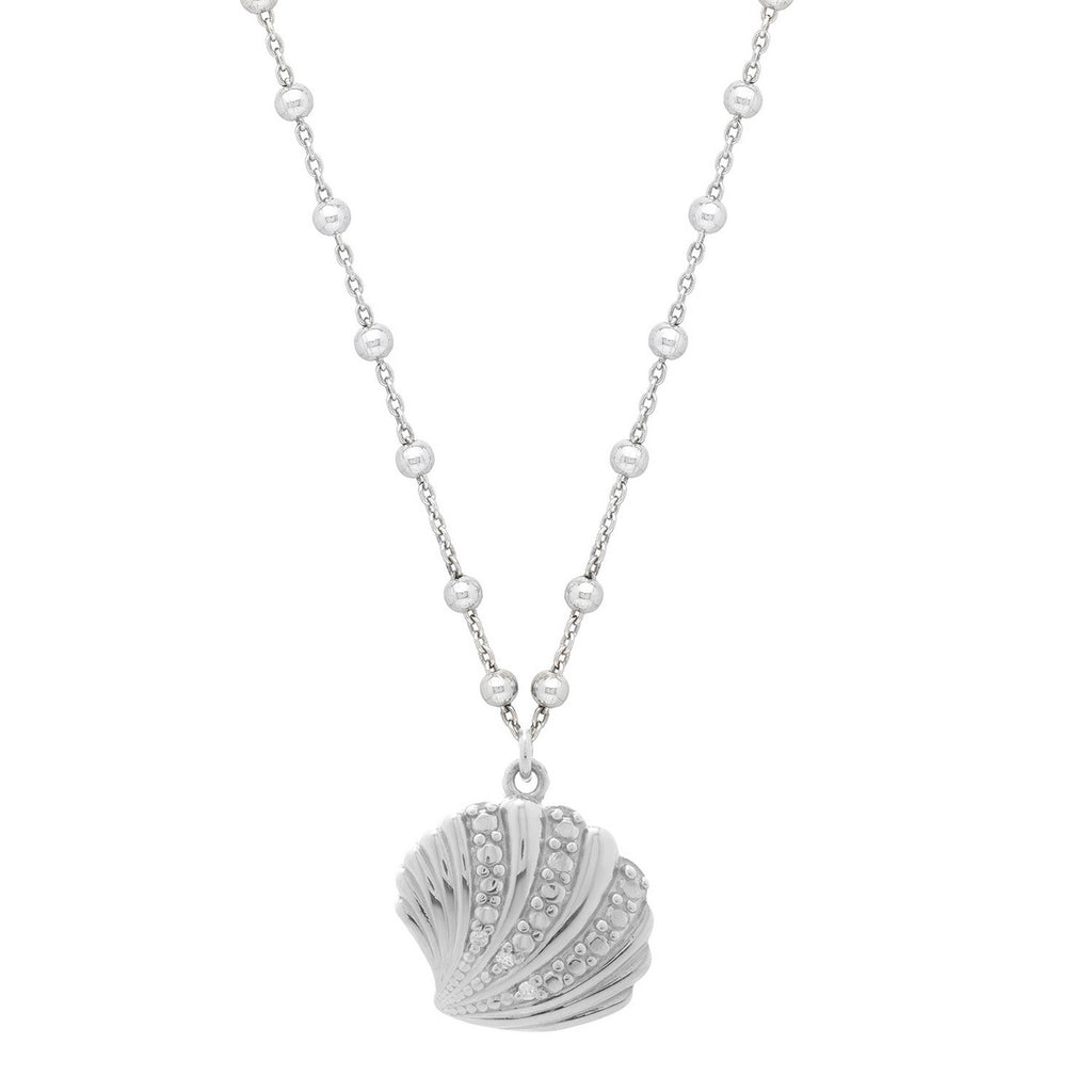 Seashell Pendant Sterling Silver Necklace