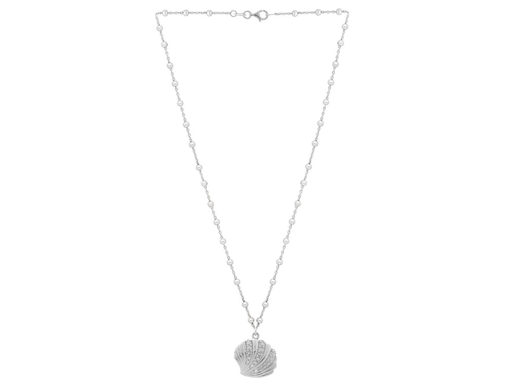 Seashell Pendant Sterling Silver Necklace