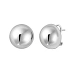 Puffed Button Omega Earrings