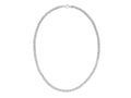 Solid Round Byzantine Chain Necklace in Rhodium-Plated Sterling Silver (4.60 mm)