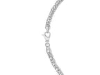 Solid Round Byzantine Chain Necklace in Rhodium-Plated Sterling Silver (4.60 mm)