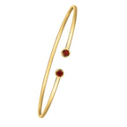 Garnet Open Cuff Bangle 2.00mm