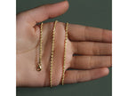 14KT Yellow Gold Diamond Cut Rope Chain Necklace
