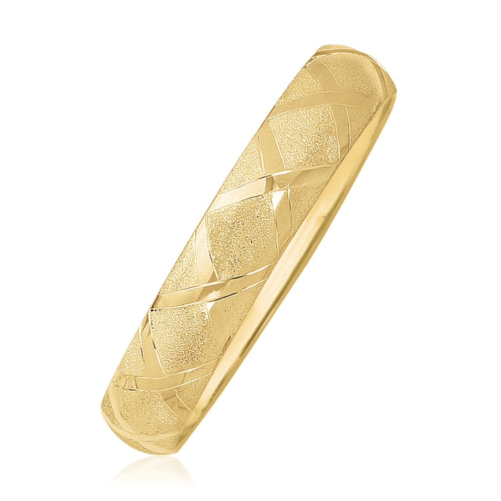 Textured Diamond Pattern Bangle 12.00mm