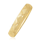 Textured Diamond Pattern Bangle 12.00mm