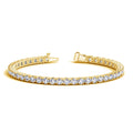 Lab Grown Diamond Tennis Bracelet in 14K Yellow Gold (8 CTTW Round Cut)