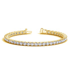 Lab Grown Diamond Tennis Bracelet in 14K Yellow Gold (8 CTTW Round Cut)