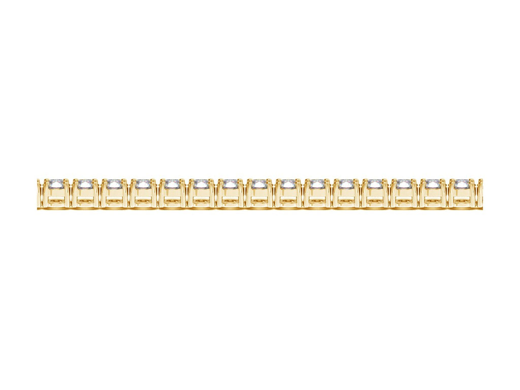 Lab Grown Diamond Tennis Bracelet in 14K Yellow Gold (8 CTTW Round Cut)