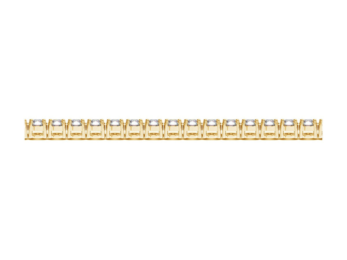 Lab Grown Diamond Tennis Bracelet in 14K Yellow Gold (8 CTTW Round Cut)