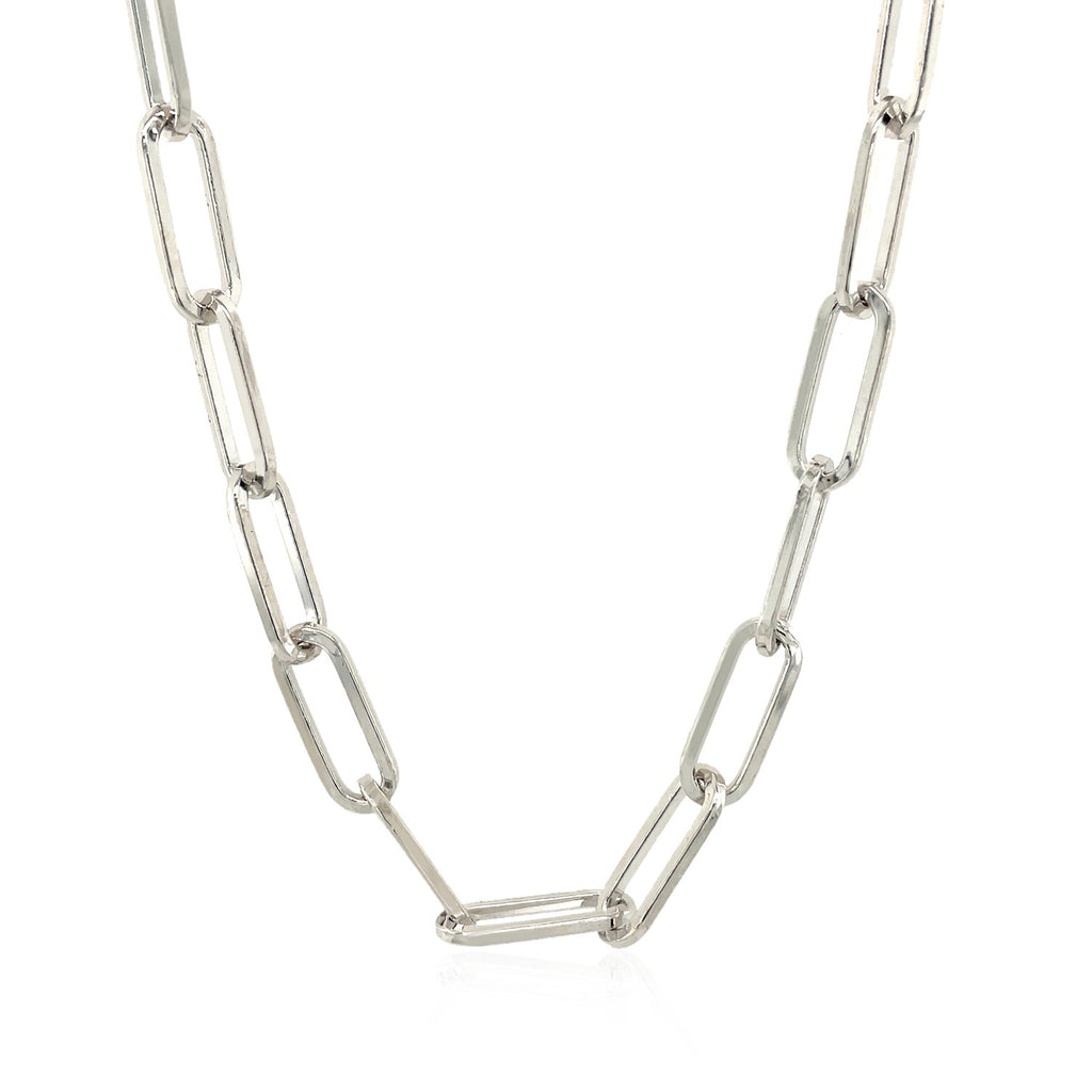Classic Paperclip Chain Sterling Silver Necklace