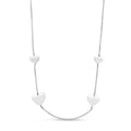 Heart Station Sterling Silver Chain Necklace
