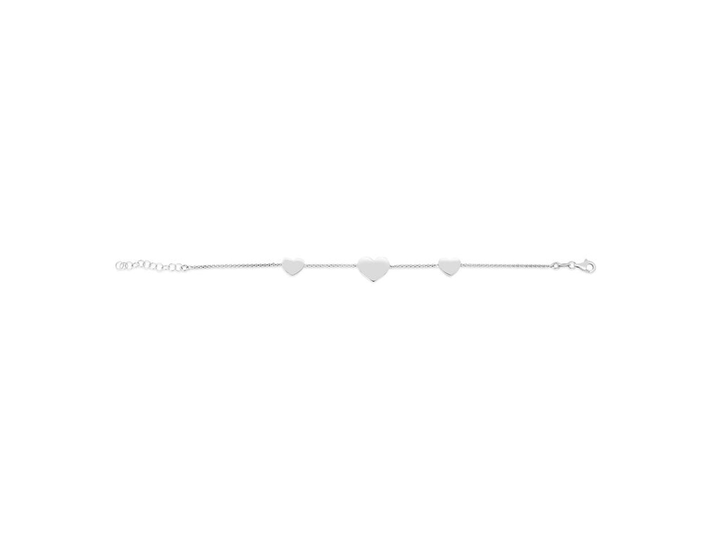 Heart Station Sterling Silver Chain Necklace