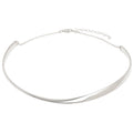 Sculpted Collar Sterling Silver Statement Necklace