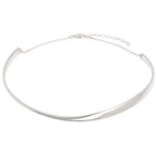 Sculpted Collar Sterling Silver Statement Necklace