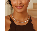 Sculpted Collar Sterling Silver Statement Necklace
