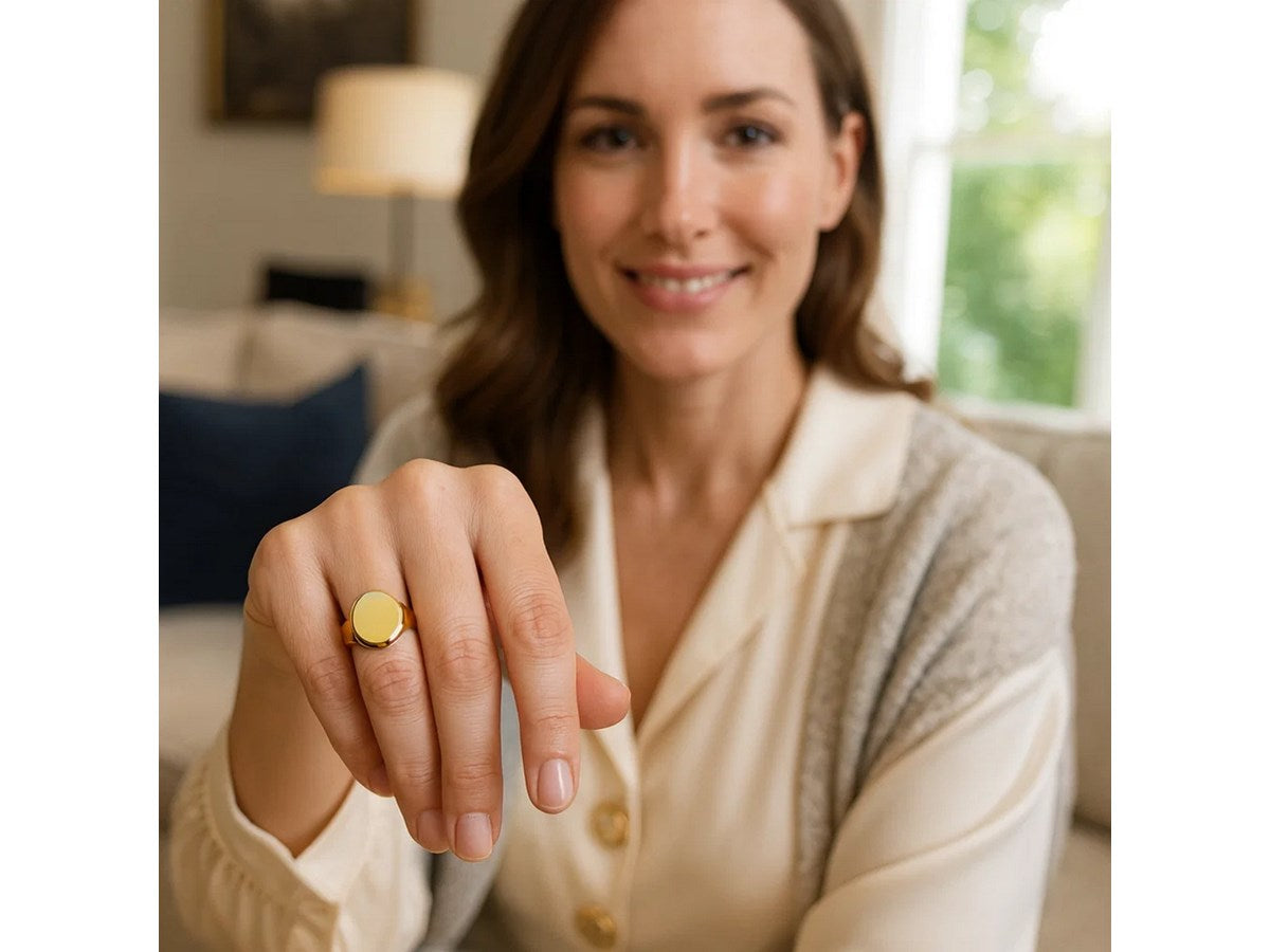 Classic Oval Signet Statement Ring
