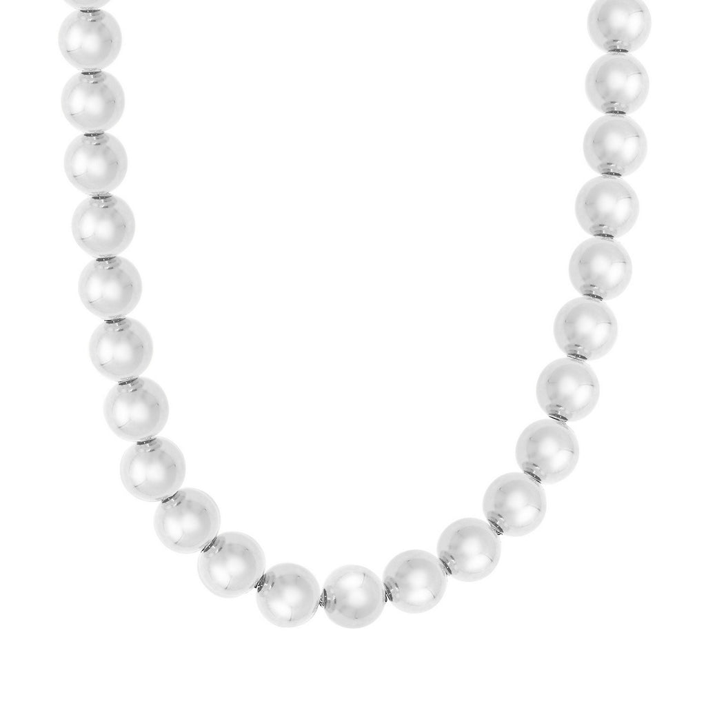 Bold Beaded Sterling Silver Statement Necklace