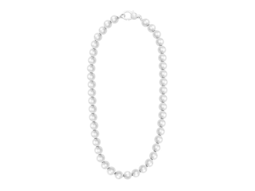 Bold Beaded Sterling Silver Statement Necklace