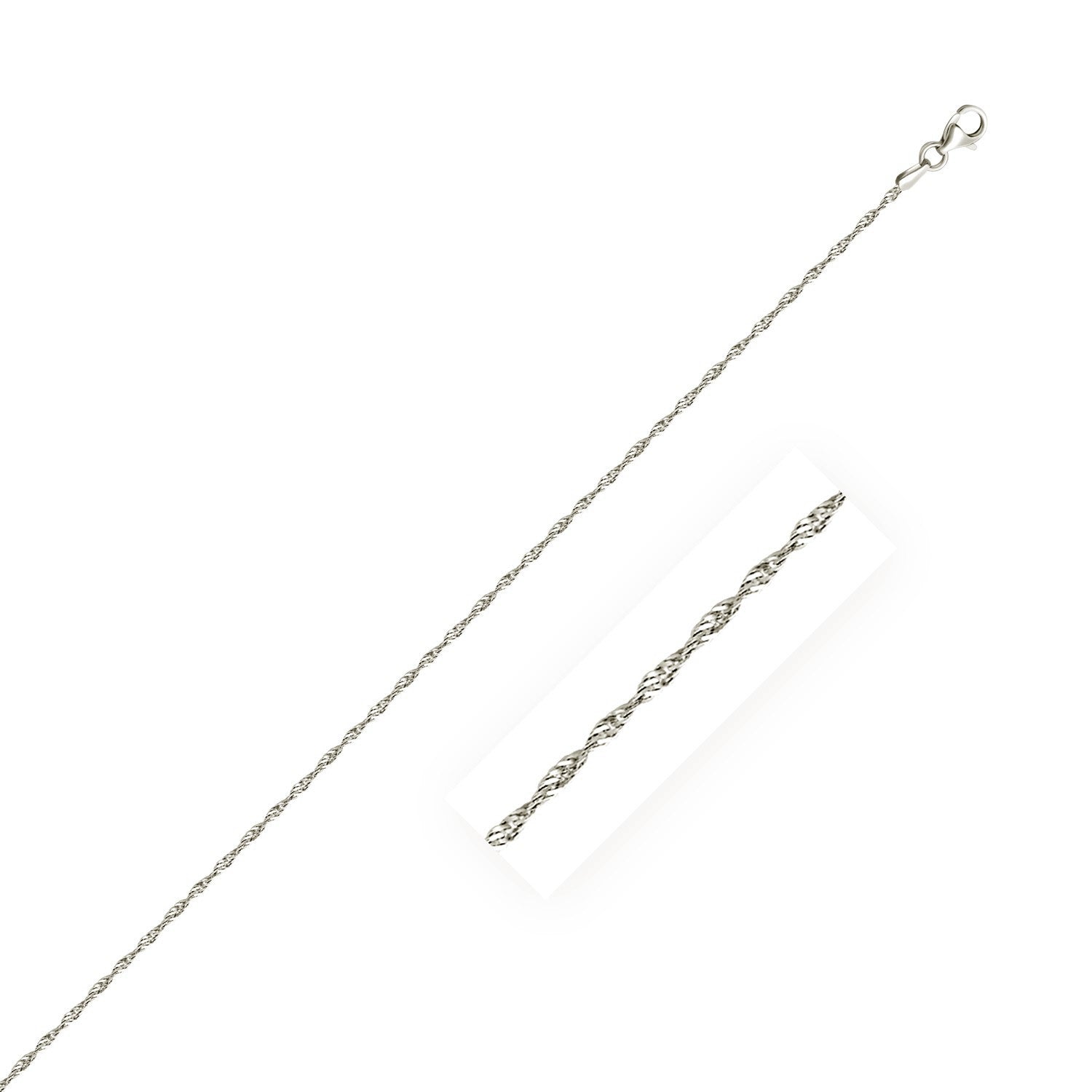 Sterling Silver Singapore Chain Necklace