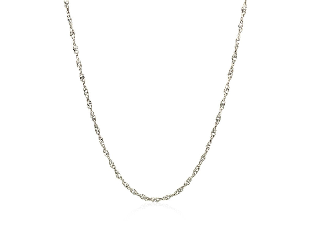 Sterling Silver Singapore Chain Necklace