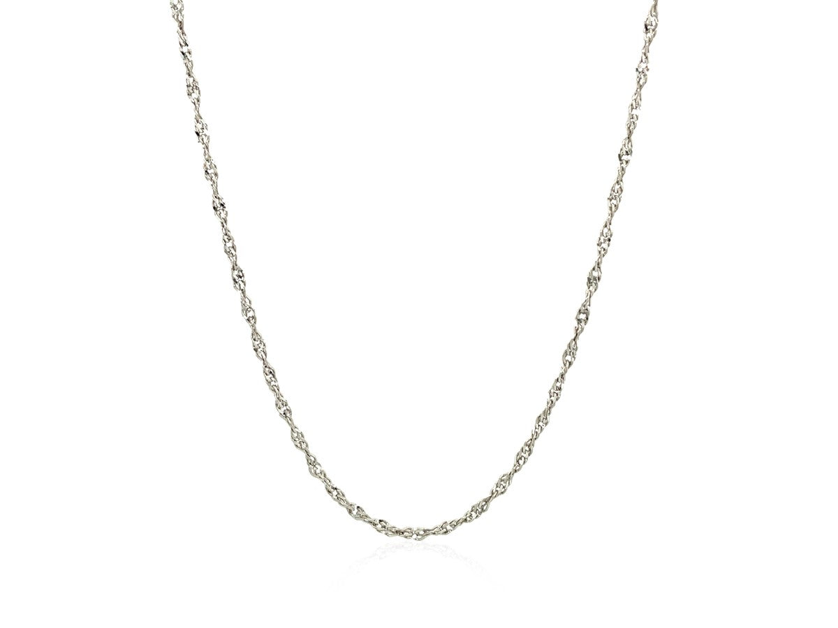 Sterling Silver Singapore Chain Necklace