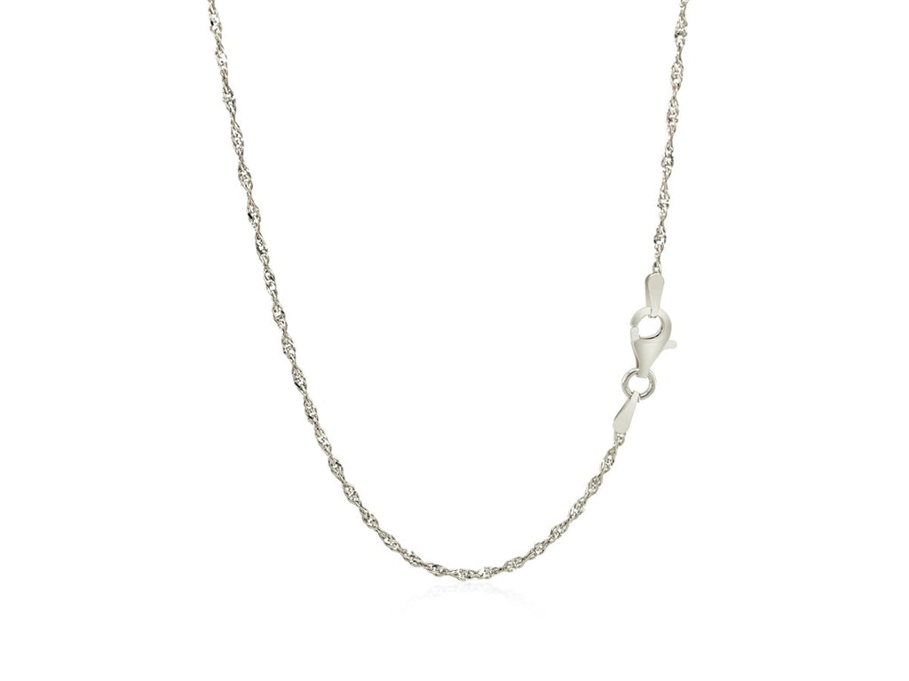 Sterling Silver Singapore Chain Necklace