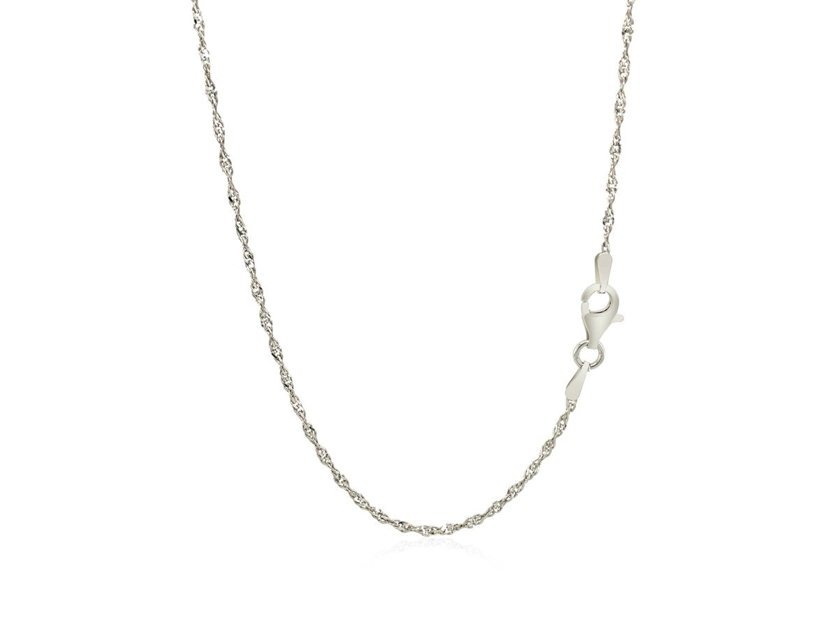 Sterling Silver Singapore Chain Necklace