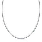 Classic Omega Chain Necklace 3mm Polished Finish