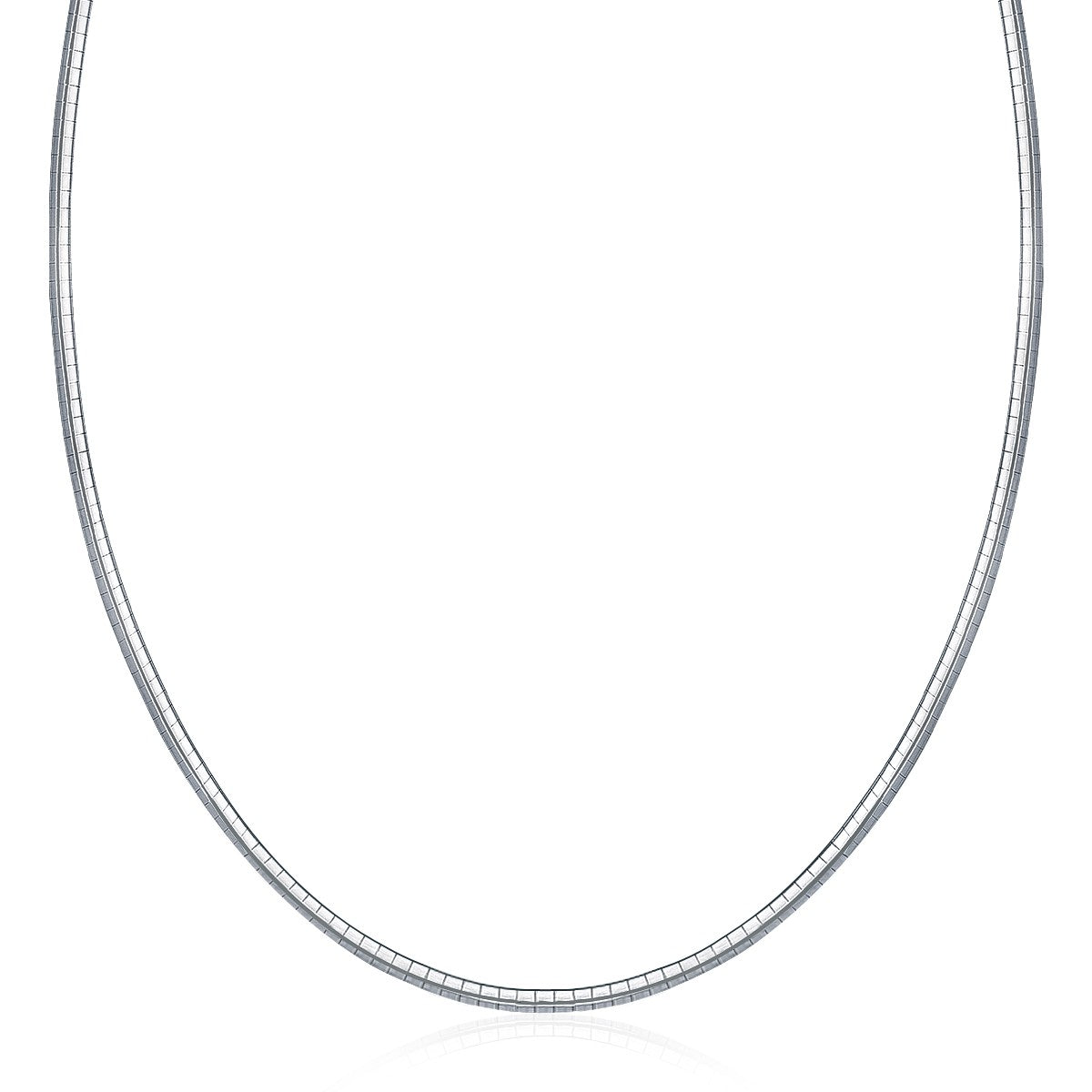 Classic Omega Chain Necklace 3mm Polished Finish
