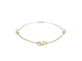 Two-Tone Triple Ring Station Anklet