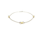 Two-Tone Triple Ring Station Anklet